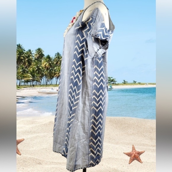 CLEARANCE ANTHROPOLOGIE THML BOHO GAUZY COTTON TASSEL DRESS SIZE MEDIUM EUC - Picture 12 of 13